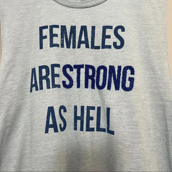 TRUE VINTAGE Blue Graphic Tee Sleeveless Crew Neck T-Shirt Top Size Large - Picture 3 of 9